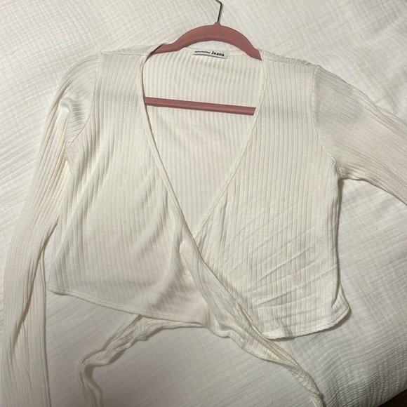 Reformation Wrap Top in Ivory - Picture 1 of 3